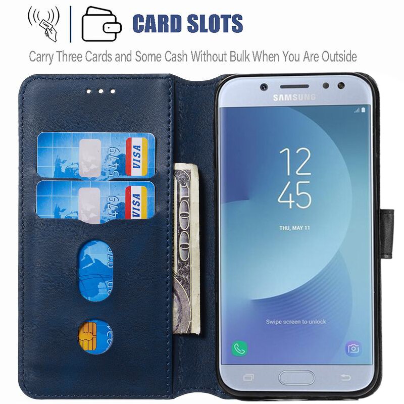 Funda magnética de lujo para Samsung Galaxy J7 Pro, funda con soporte para teléfono móvil Samsung Galaxy J7 Pro , cartera de cuero para Samsung Galaxy J730 7