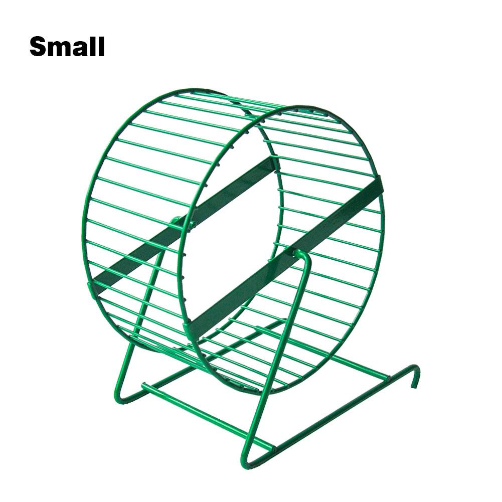 Activity Wheel Metal Safe Durable Run-around Wheel Fitness Treadmill Toy for Small Pet Hamster Hedgehog: S