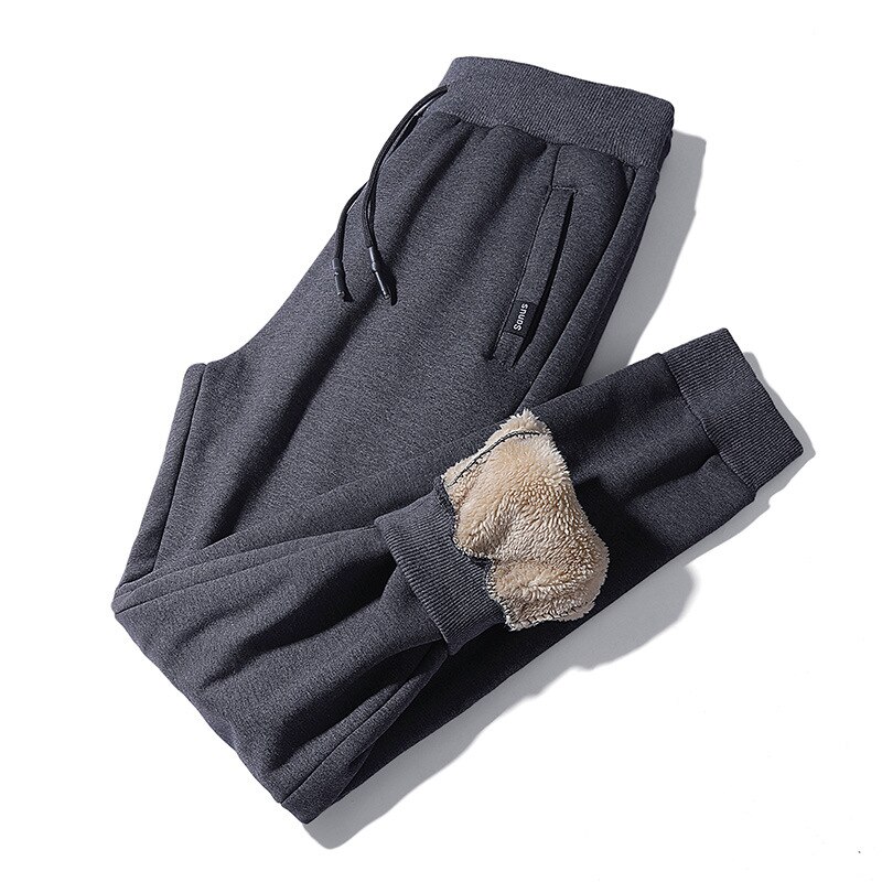 Winter warme joggingbroek heren 5xl 6xl 7xl grote maten broek casual dikke joggingbroek heren merk: Xl / Grijs