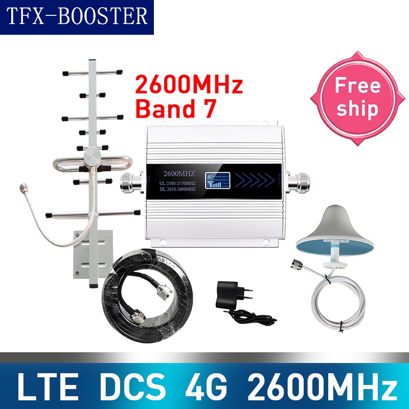 Mobil signalforsterker 900 1800 2100 2600 gsm repeater 2g 3g 4g lte dcs mobil forsterker gsm mobil signal booster repeater: 2600 mhz