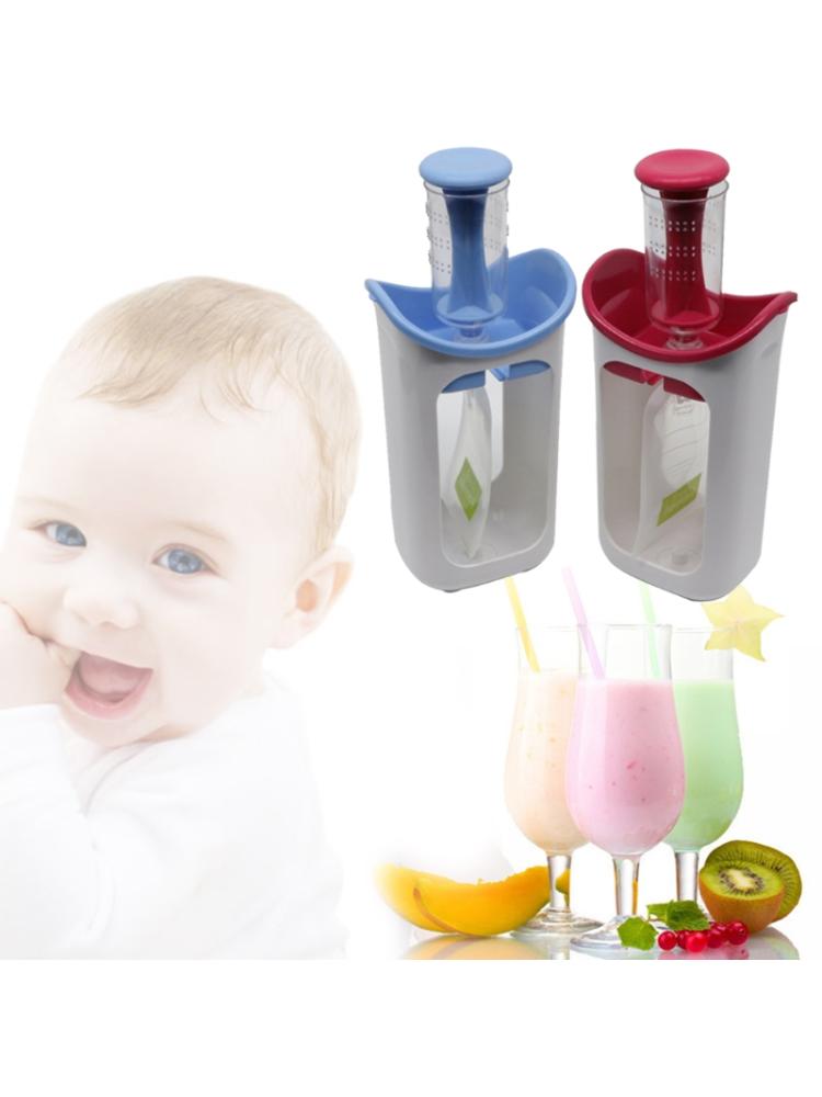 Squeeze Food Station Homemade DIY Baby Food Dispenser Bags Juice Puree Pack Food Maker Storage Packing Machine