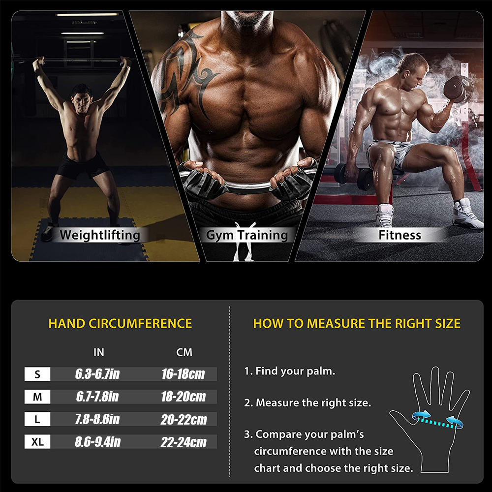 Guantes antideslizantes con mancuernas para hombre y mujer, Protector de muñeca para levantamiento de pesas, Crossfit, culturismo, entrenamiento deportivo, gimnasio, 1 par