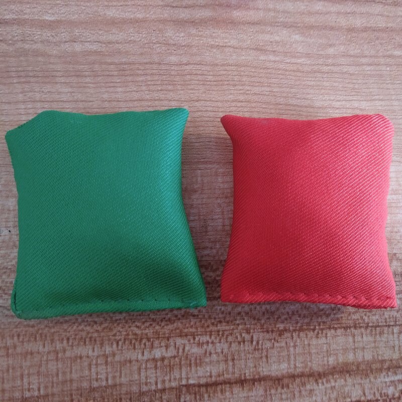 Sacchi di sabbia per attività sportive e all&#39;aperto, Set di sacchi di sabbia giocattolo per bambini da 8-rosso verde