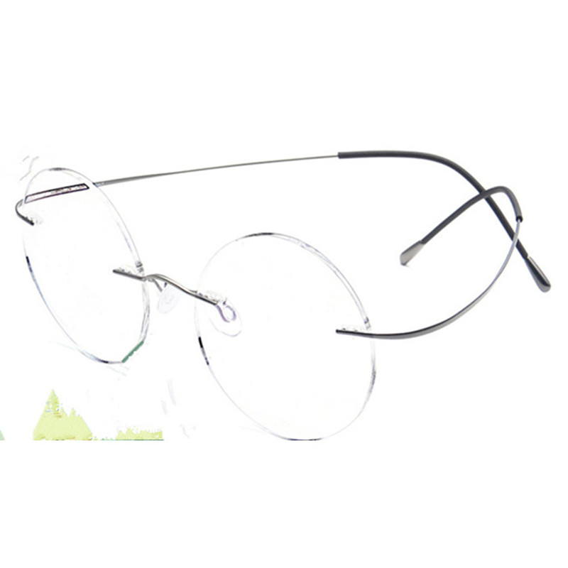 Eyesilove ultralichte randloze Optische frame mannen vrouwen Titanium Randloze bril Frame ronde brillen voor brillenglazen
