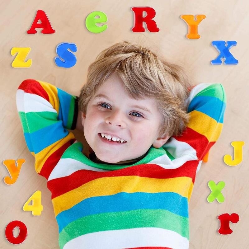 Magnetic English Letters Digital Alphabet Stickers Stickers Refrigerator Toys Board White Educational Magnetic Sticke X5J4