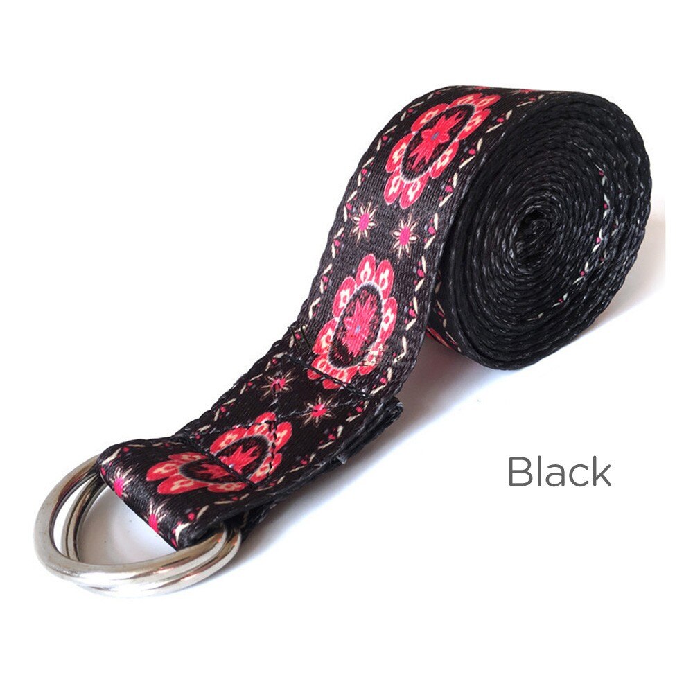 Ceinture de Yoga élastique à motif de couleur, confortable et Durable, exercice de Fitness, corde de Fitness, accessoires auxiliaires de Fitness
