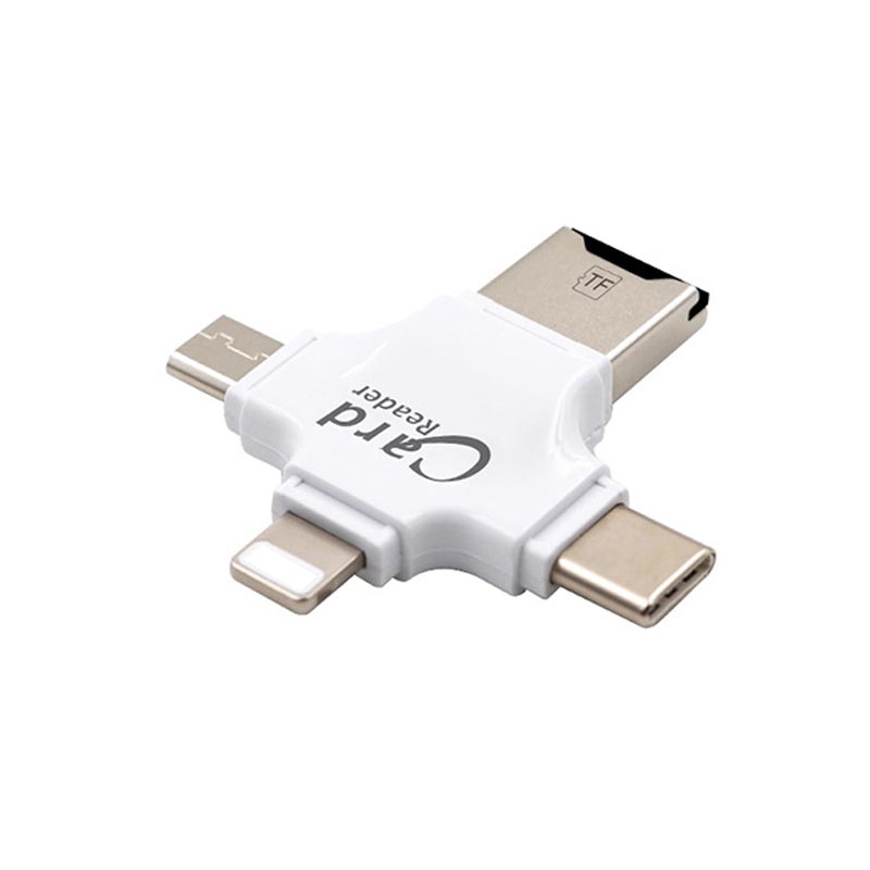 Ingelon 4 in 1 SD Kartenleser usb-C Mikro USB MicroSD Typ C für ipad/iphone 7Plus 6s5s MacBook OTG TF Leser sd auf cf Adapter: Ursprünglich Titel