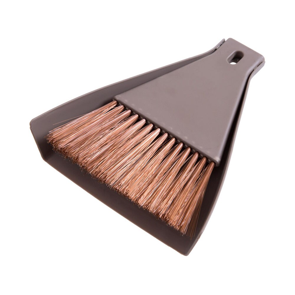 Mini Sweeping Brush Cleaning Small Broom Pan Set Home Office Table Cleaning Tools Desk Portable Pan Panited Set: Coffee