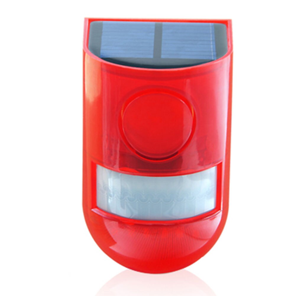 110dB Garden Sound Alarm Waterproof LED With Motion Sensor Solar Light Home Outdoor PIR Rechargeable Flashing Built In Battery: Default Title