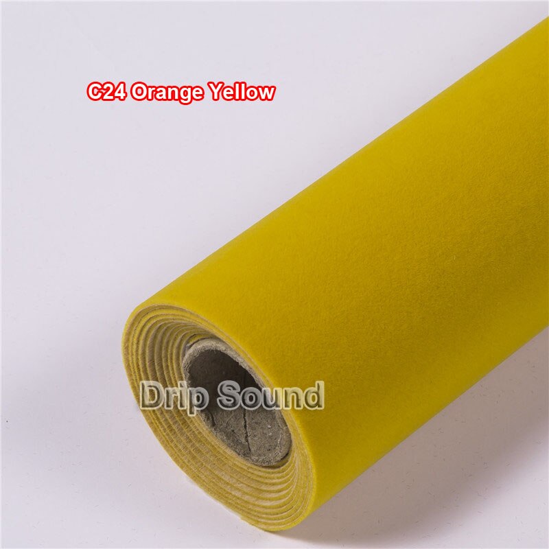 1.48 x 1 meter højttaler selvklæbende filt klud subwoofer strip patch lydabsorption anti-seismisk dekorativ ktv fase  c22-c30: C24 orange gul