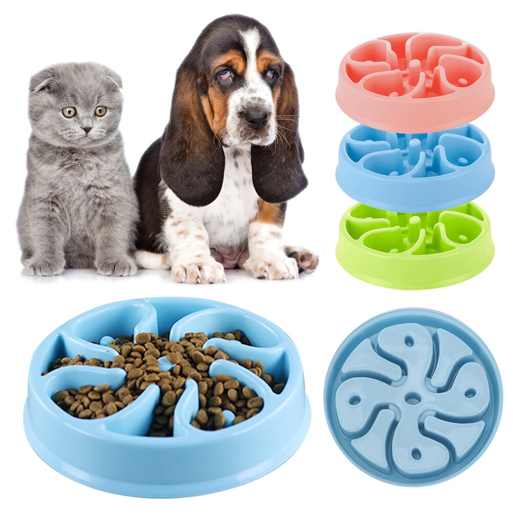 Portable Pet Dog Feeding Food Bowls Puppy Slow Down Eating Feeder Dish Bowl Prevent Obesity Pet Cats Dogs Supplies