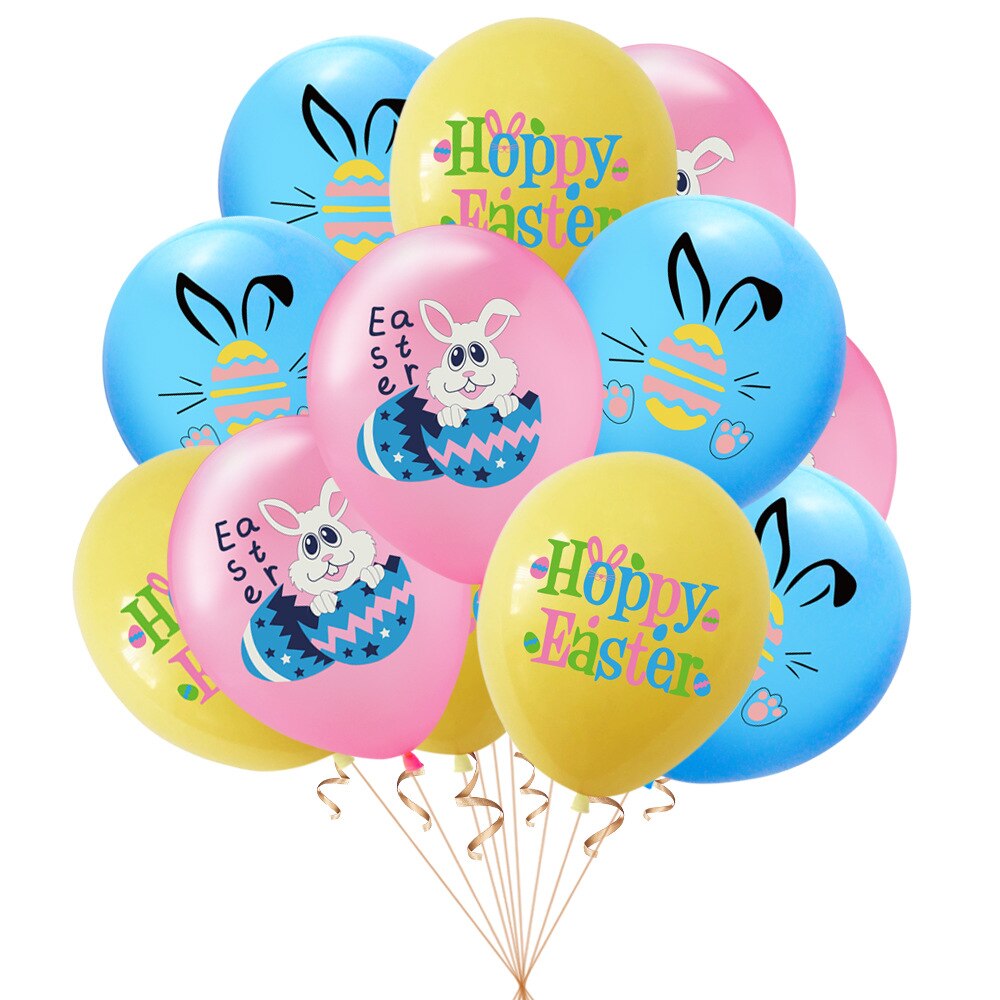 100Stck 12 zoll Glücklich Ostern Latex Ballon Nette Ostern Ei Kaninchen Hase Luftballons Für freundlicher Geburtstag Ostern Party Dekor Baby Dusche