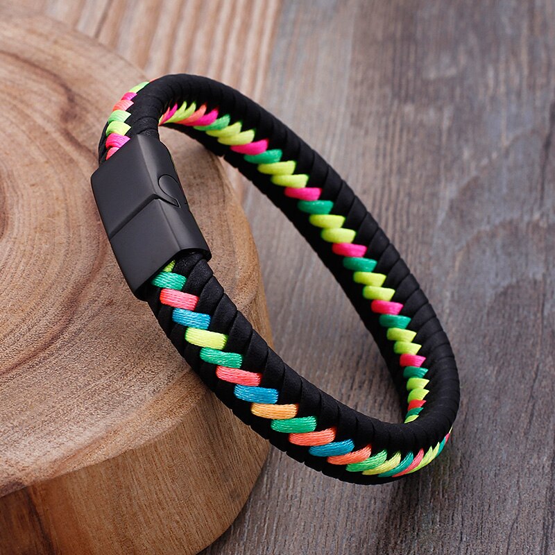 3 verschiedene modelle , 220mm farbenfrohe armbänder aus hochwertigem leder für damen und herren – schmuck für sportbegeisterte und Fans