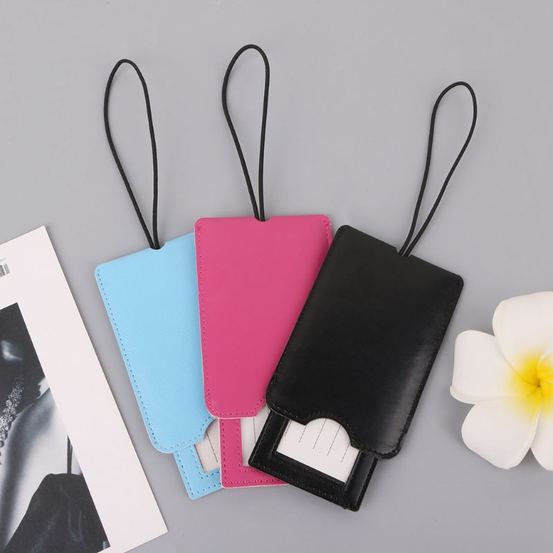 Creatieve Lederen Bagage Tags Labels Band Naam Adres ID Koffer Bagage Reizen