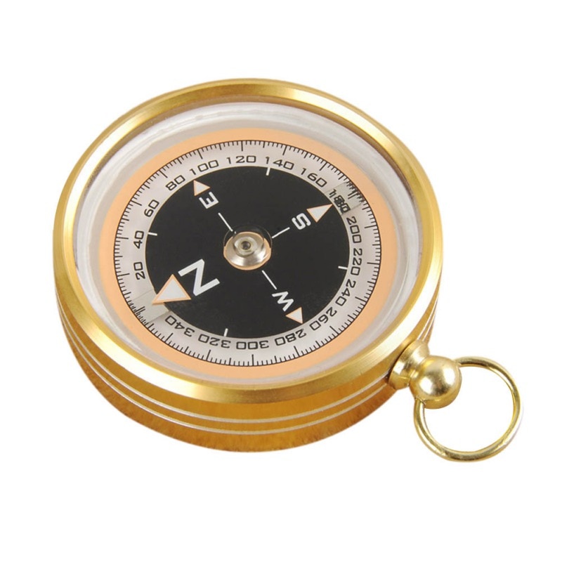 Portable Presents Gold Hiking Climbing Survival Tools Aluminum Alloy Pocket Outdoor Camping Compass Handheld Compas