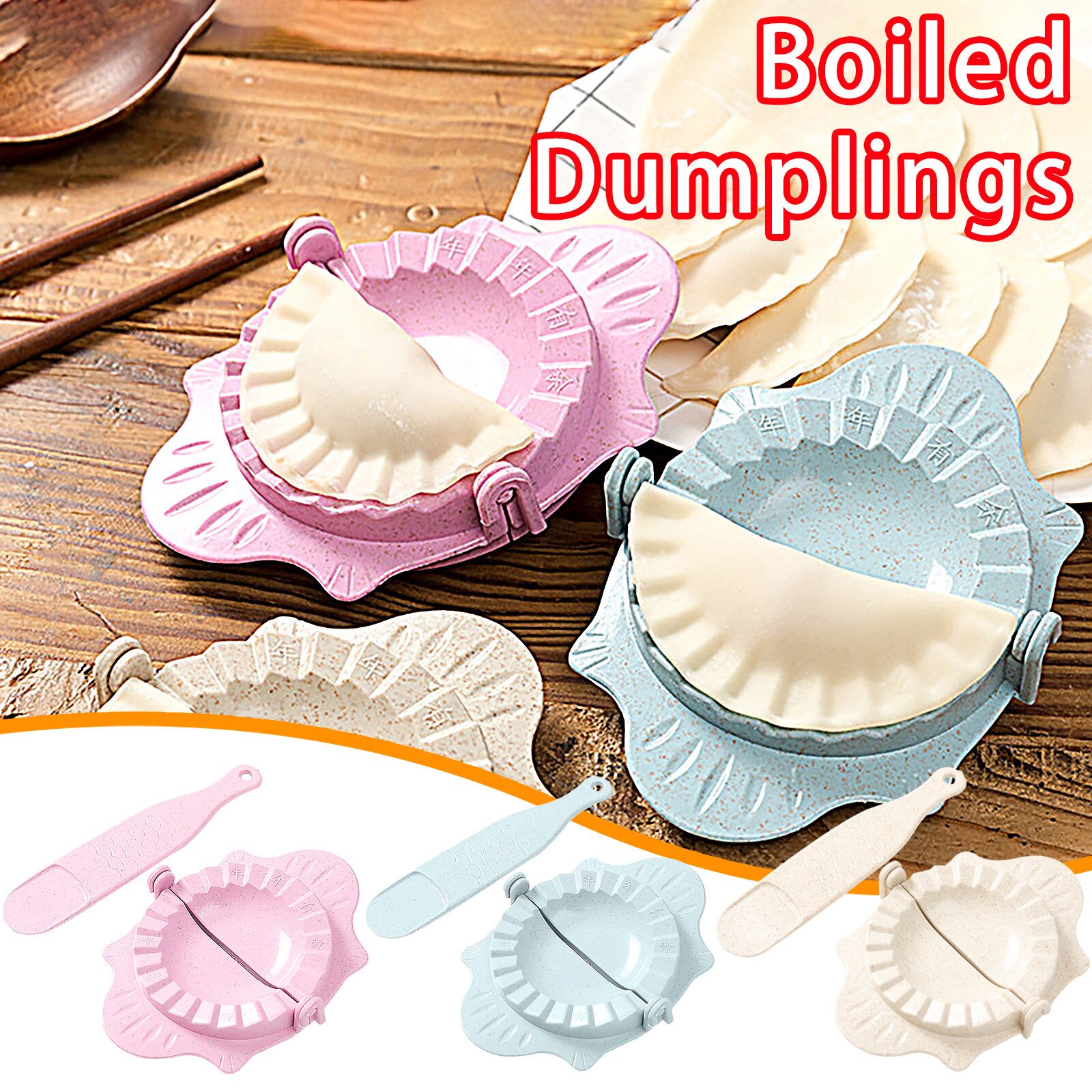 Plastic Dumpling Molds Chinese Food Jiaozi Maker Dough Press Dumpling Pie Ravioli Hand Mould Kitchen DIY Tools