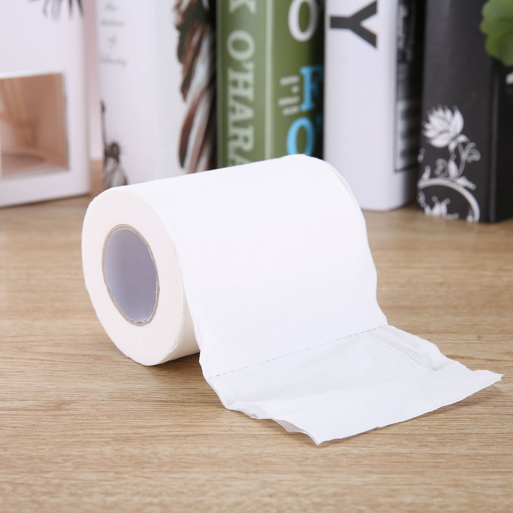 1 Roll Natural Paper Towels Portable Toilet Paper for Office for Family Restaurant English Packaging