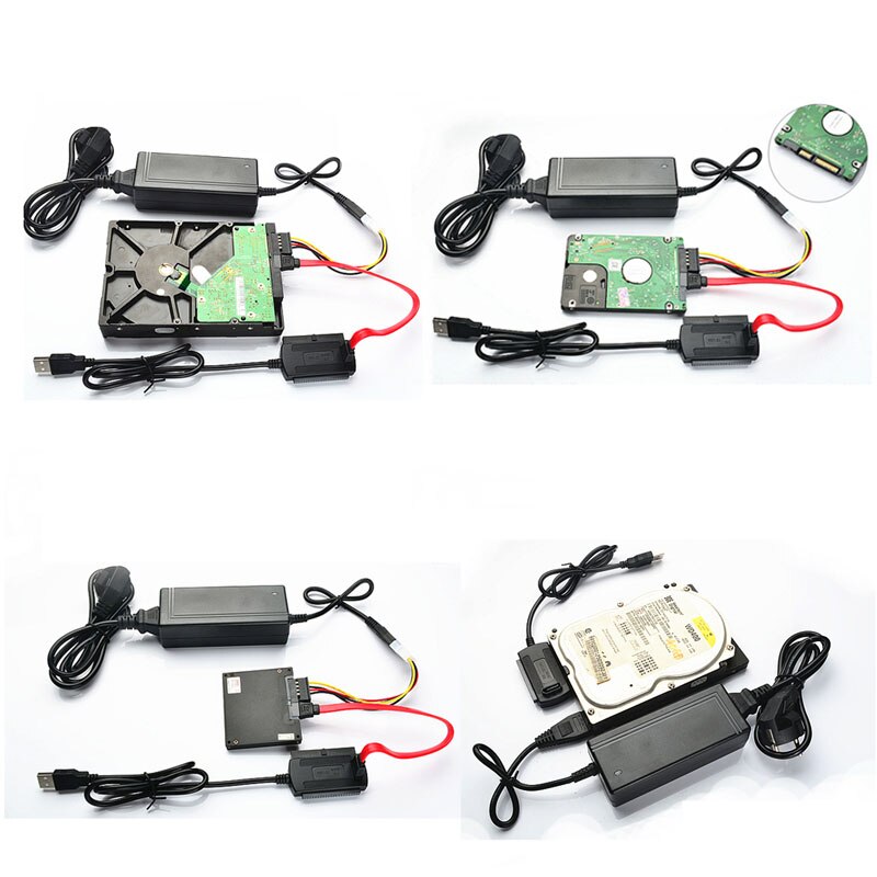 USB 2.0 do IDE/SATA 2.5 \ &quot;3.5 \&quot; dysk twardy HDD konwerter kabel Adapter nowy QX2B