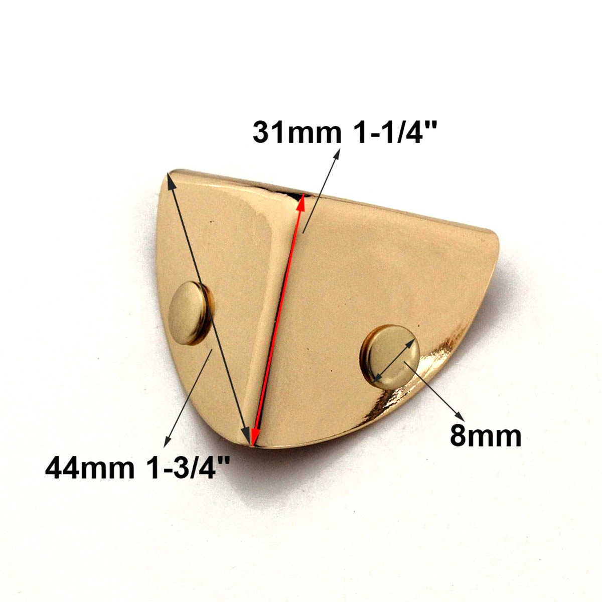 2 stuks metalen driehoek tas hoekbeschermer gesp voor leer ambachtelijke portemonnee flap handtas boek fotoalbum DIY hardware accessoires