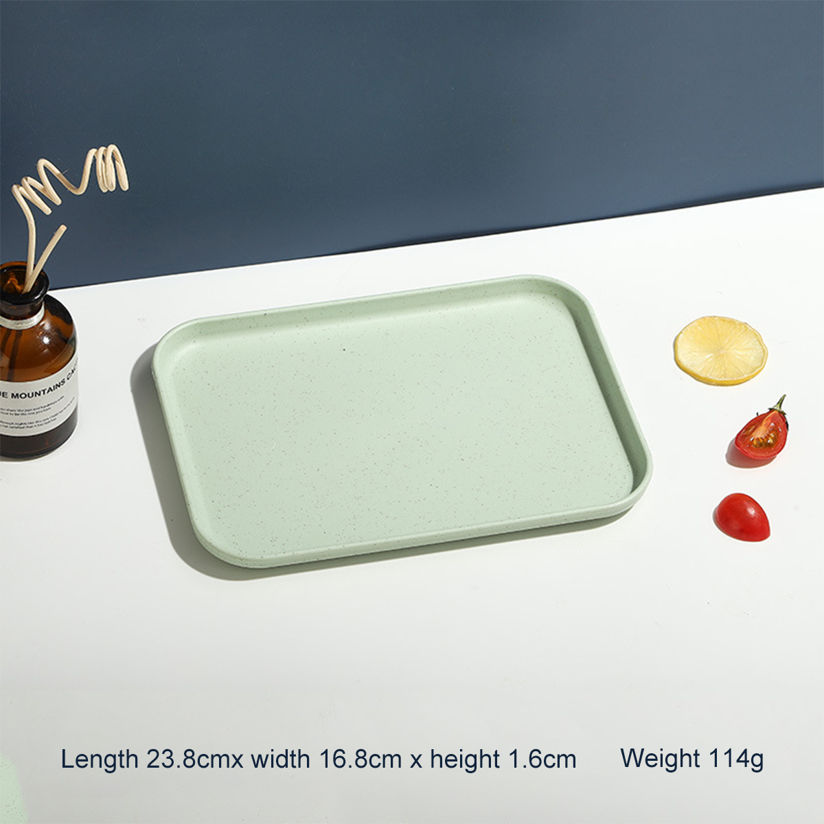 Rectangular Tray Plastic Restaurant Household Cup Tea Tray Catering Fast Food Barbecue Tray Kitchen Supplies: Light Grey