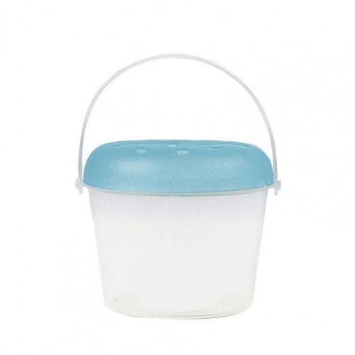 Compact Portable Fish Tank Hole Plastic Portable Fish Tank Pet Crate Small Pet Crate Mini Fish Tank:  Blue XS