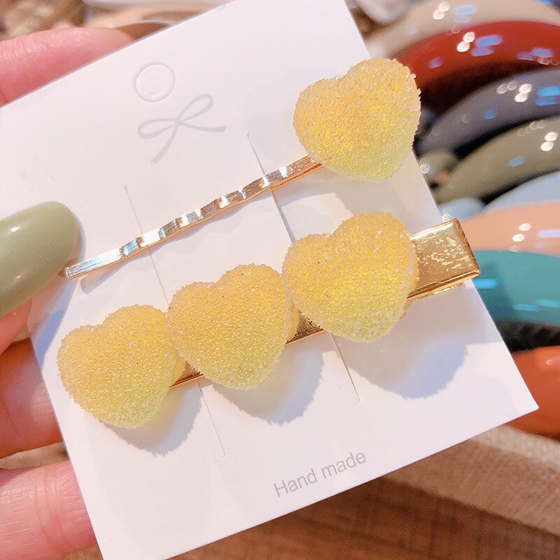 Korea Sweet Heart Candy Color Minimalist Hair Clip Hair Grip Lovely Barrettes Hairpin Hair Accessories For Women Girls: 6