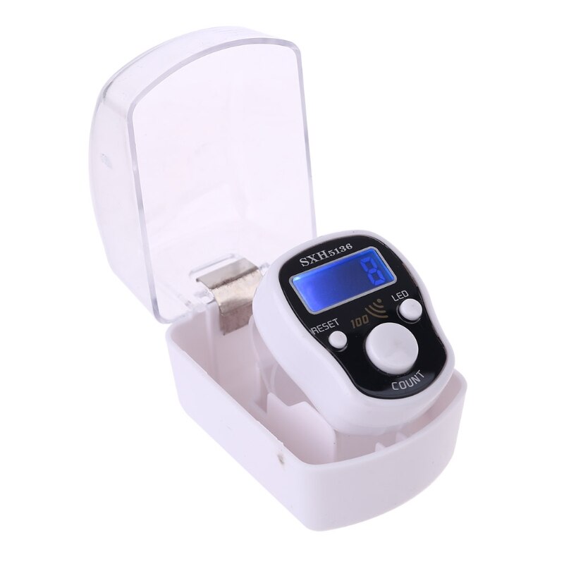 Portable Wrist Digital Electronic Counter with LED Light and Sound Finger Tool