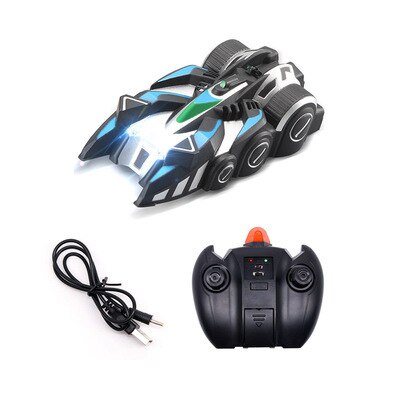 Anti gravité plafond escalade voiture électrique LED 360 rotation cascadeur RC voiture antigravité Machine Auto jouet voitures avec télécommande: silvery