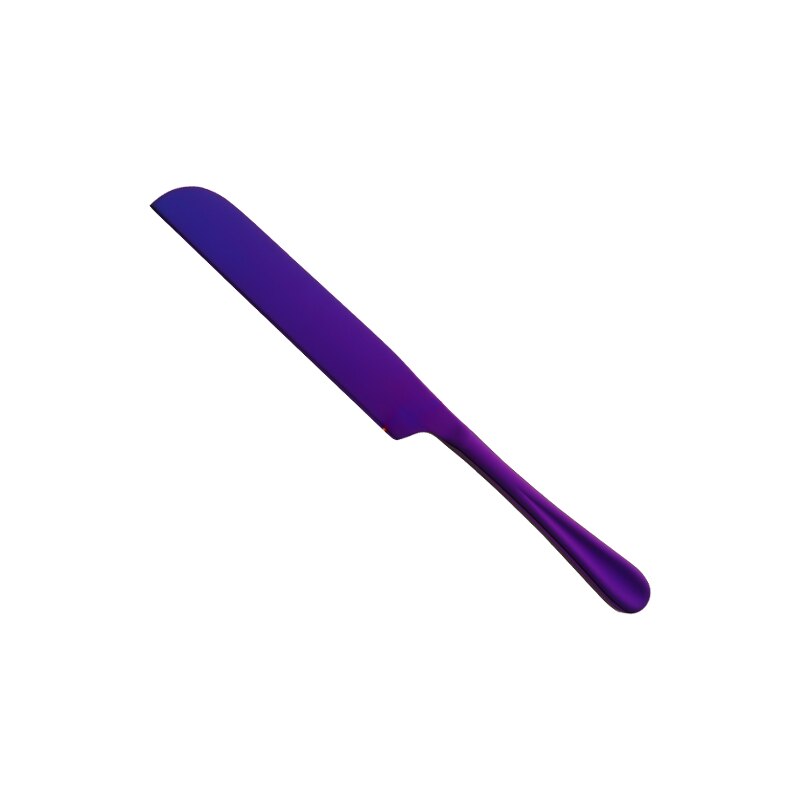 1/3PCS Stainless Steel Rainbow Cake Shovel Bread Knife Pie Pizza Cheese Spatula Server Cake Divider Cutter Knives Baking Tools: 1purple