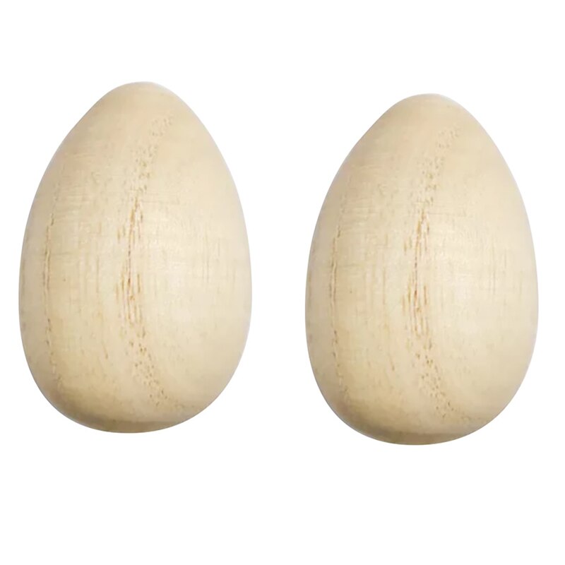Oeufs en bois 2 pièces, Instruments de Percussion musicale, ensemble de jouets d'œufs de musique pour bébés enfants: L