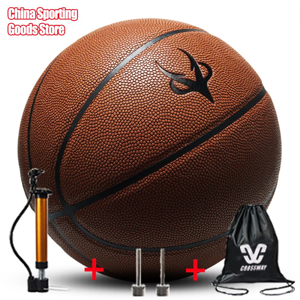 Pallacanestro, n. 7 PU assorbimento dell'umidità, sensazione di pelle, palla da allenamento, pompa ad aria libera + borsa ad ago: Di Colore Giallo chiaro