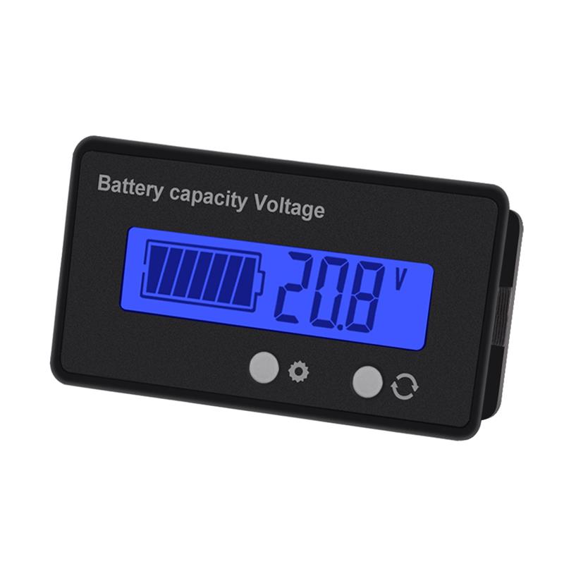 LCD Battery Capacity Monitor Gauge Meter Lead Acid Battery Light Indicator Status Blue Back Lithium Battery Capacity Tester