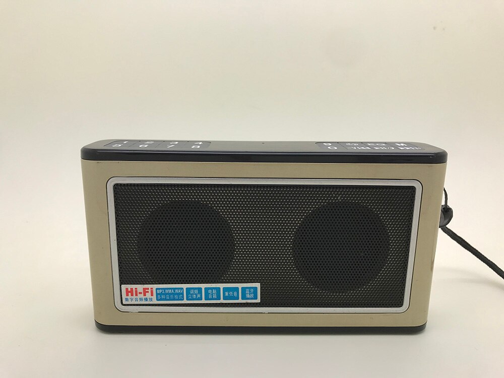 Mini radio digital portátil, Altavoz Bluetooth, u-disk, reproducción de tarjetas TF, soporte de auriculares