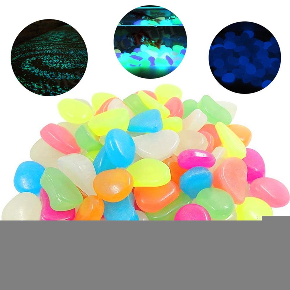 30pcs Garden Pebbles Glow Stones Rocks for Walkways Garden Path Patio Lawn Aquarium Decor Garden Yard Decor Luminous stones