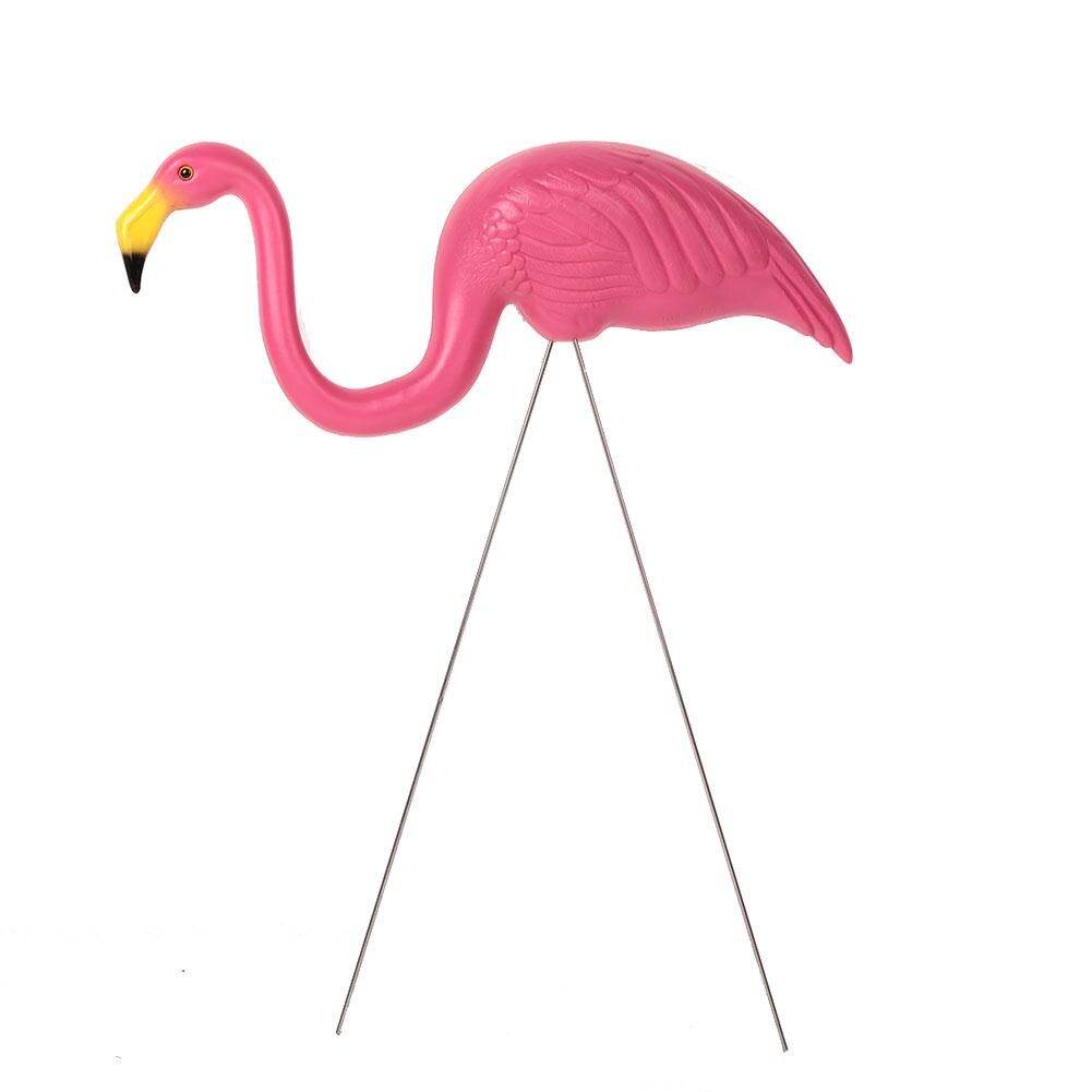 Kunstig flamingo havearbejde indretning udendørs have 3 stk / parti dekoration dekoration lyserød / rød simulering ornamenter festival