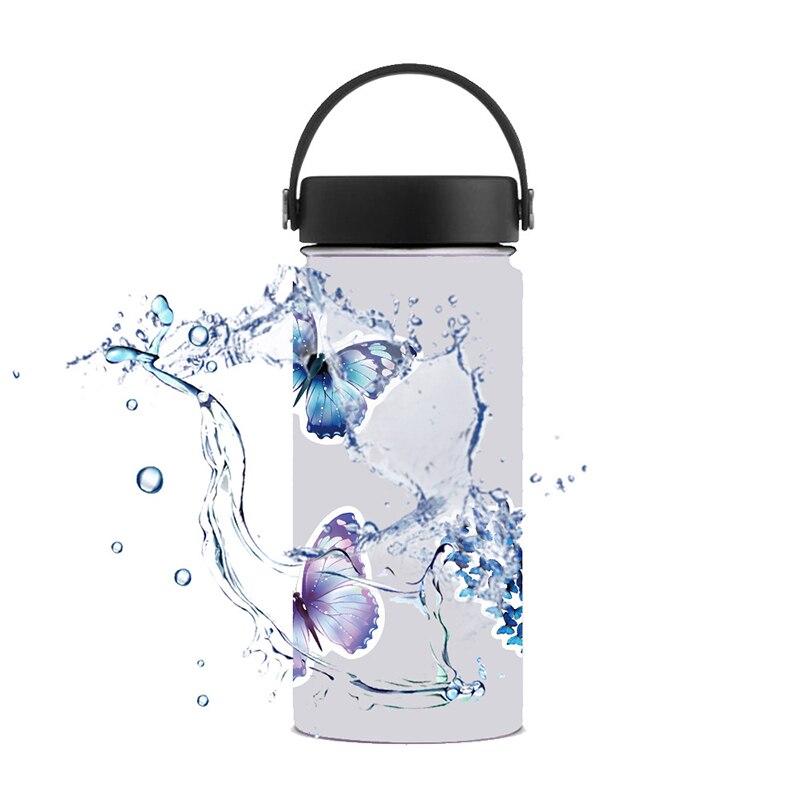 50pcs Colorful Butterfly Stickers For Laptop Skateboard Guitar Stationery Mixed Decals DIY Fridge Bottle Waterproof Sticker