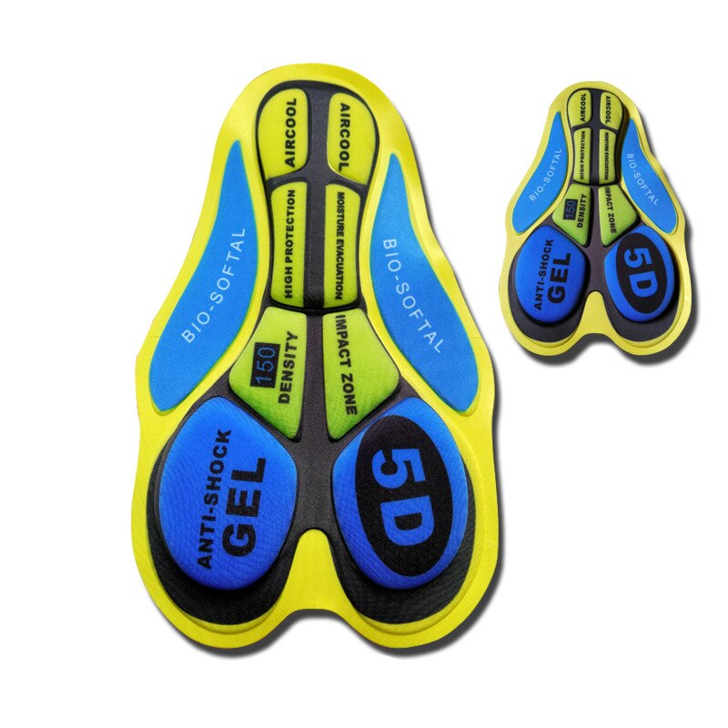 5d silica gel pad cykel hagesmæk og shorts stødsikker åndbar blød 5d-20d gel pad sadel til cykel sportstøj