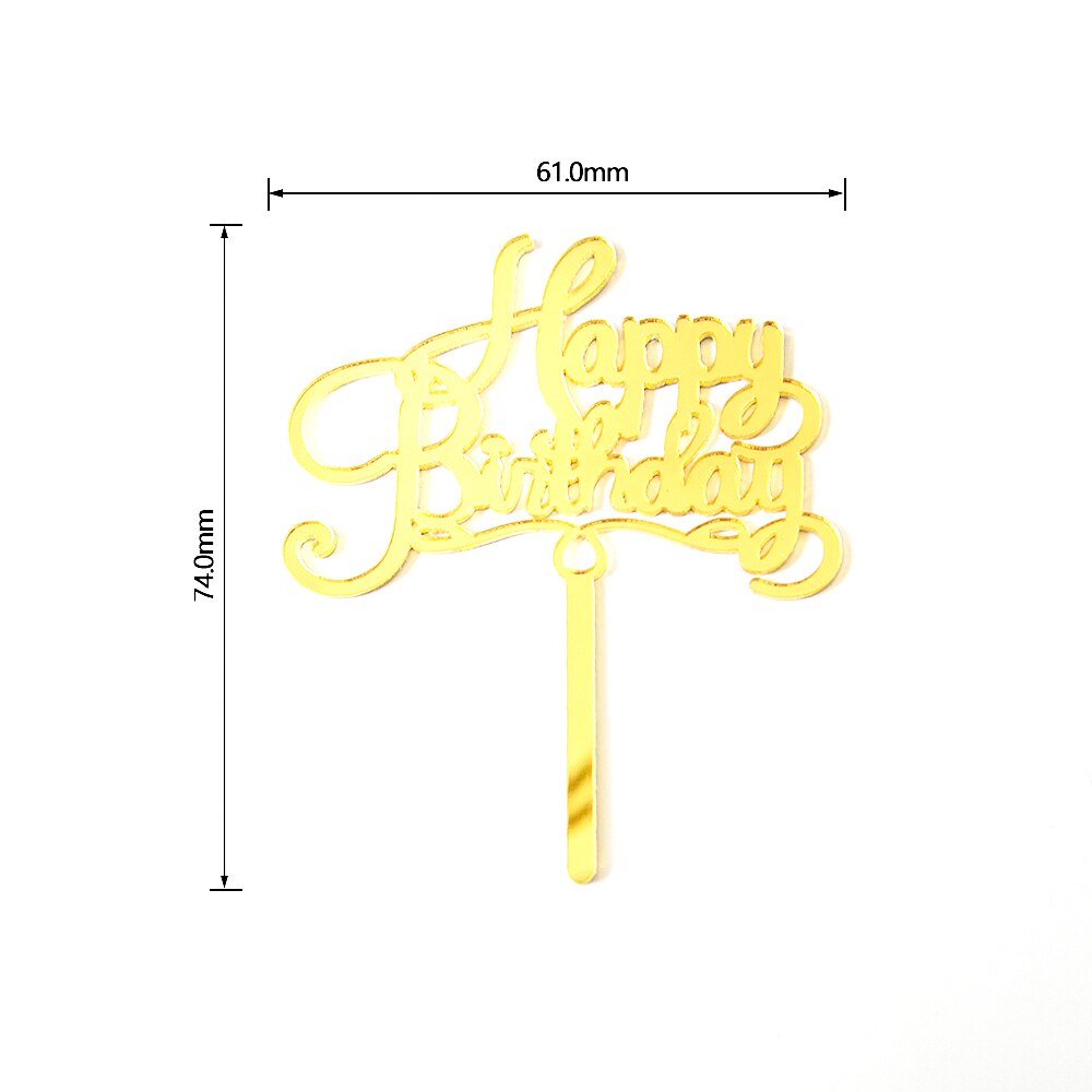 Pak Van 10 Stuks Mini Gelukkige Verjaardag Acryl Cake Topper Verjaardagstaart Decoratie: 09 HB 10PCS