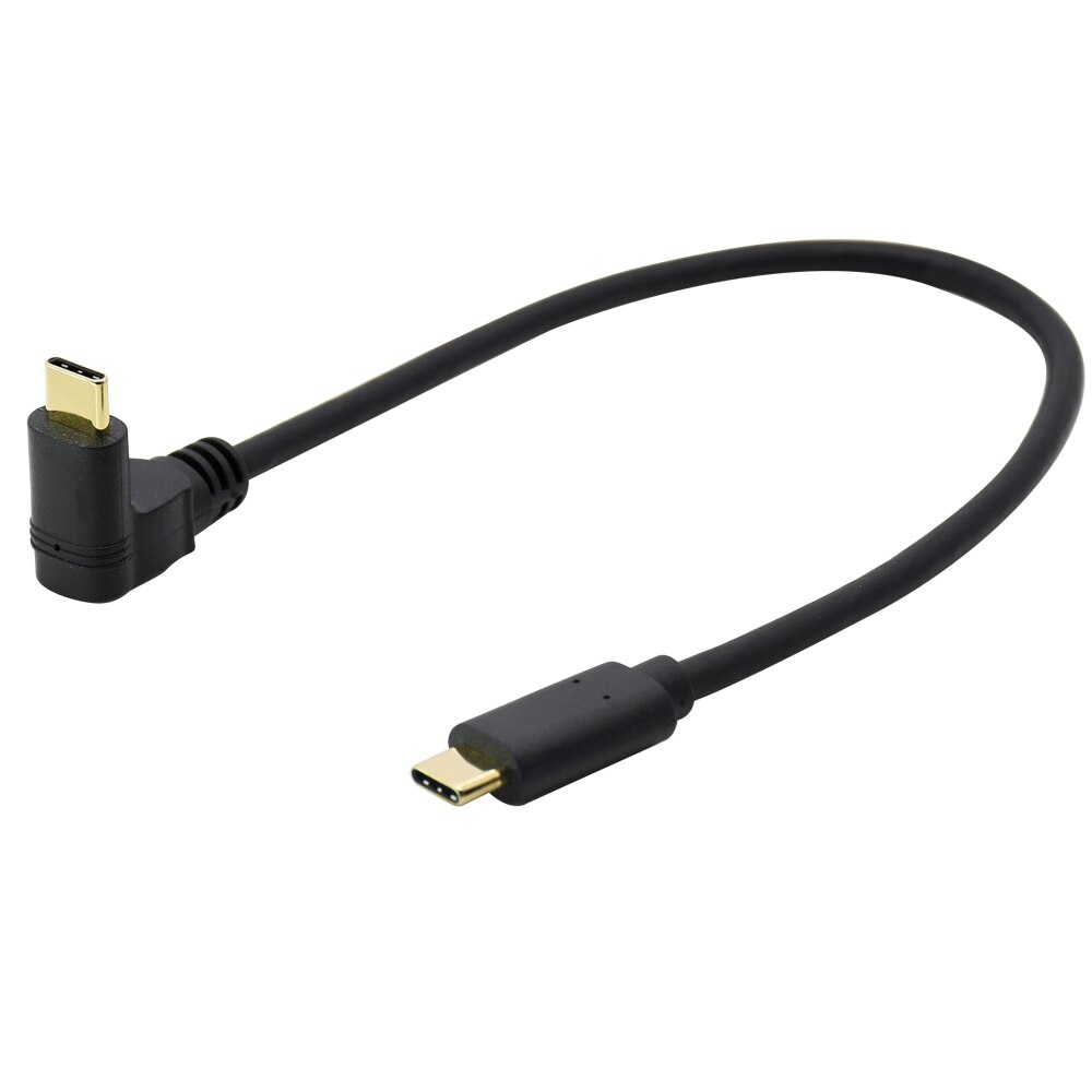 USB3.1 GEN2 10Gbps Usb C Kabel Vergulde Connector 90 Graden Hoek Type-C Male Naar Male Data en Fast Charge Kabel Voor Mac 1ft
