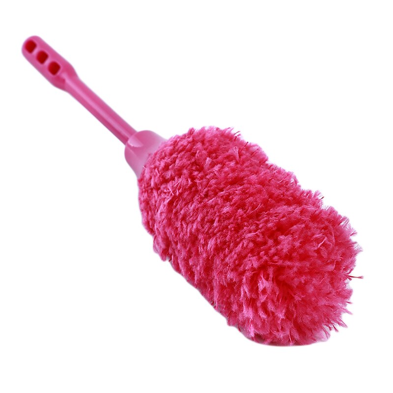 Soft Microfiber Cleaning Duster Dust Cleaner Handle Feather Static Anti Magic Household Cleaning Tools: pink