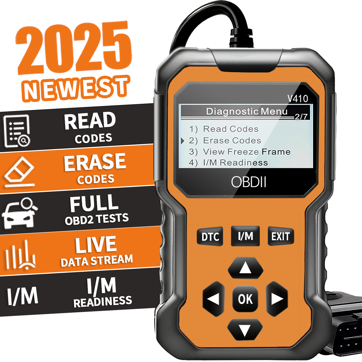 Car Obd2 Scanner Diagnostic Tool Code Reader Engine Fault Code Reader Scanner Can Diagnosis All Obd Ii in 1996 Agreement Car Scanning Tool: Yellow