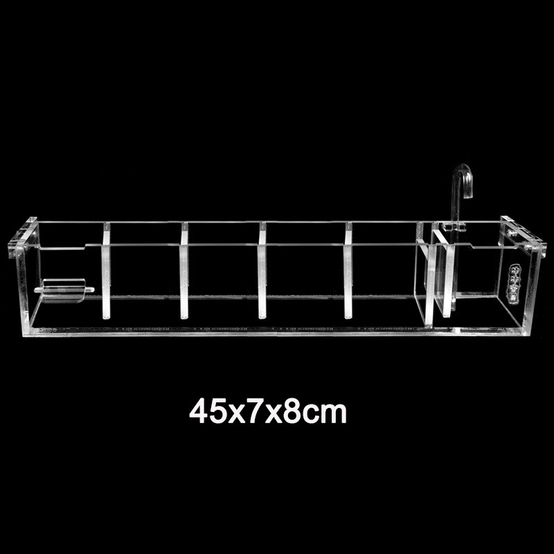 3 in 1 Acrylic Aquarium Filter Box External Hanging Fish Tank Filter Box Water Purifier Increase Oxygen Water Filter: 6 boxes
