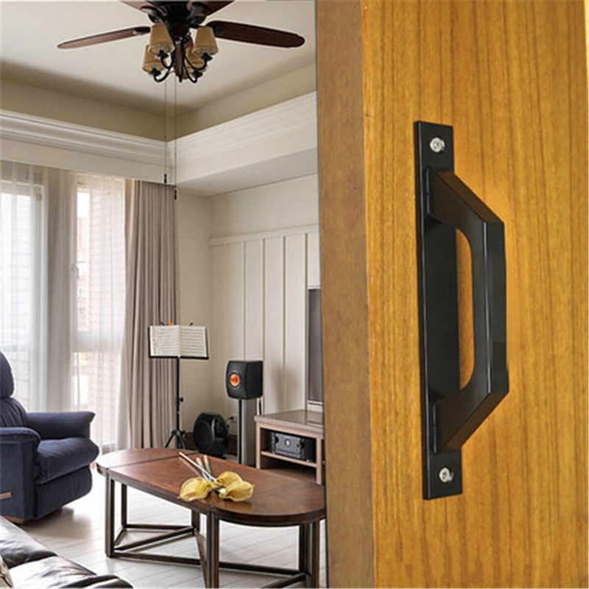 High-strength aluminum alloy sliding door handle wall mounted plastic steel balcony door sliding window small handle door wooden