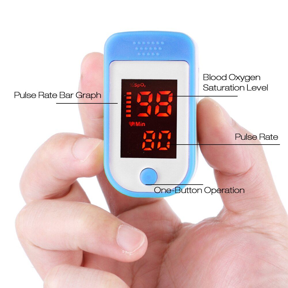 Portable Finger Pulse Oximeter LED Display Blood Oxygen Rate Monitor health care oximetro monitor fingertip Oximetry De Dedo