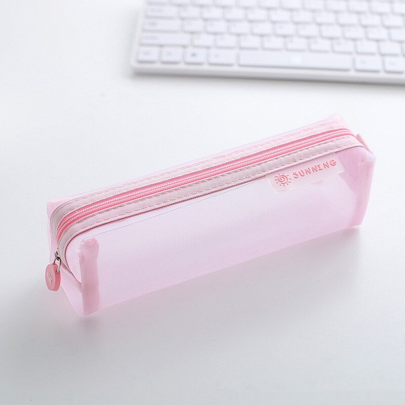 grid pencil case Transparent estuche escolar Kawaii school supplies estojo escola kalem kutusu material escolar pencilcase: 5