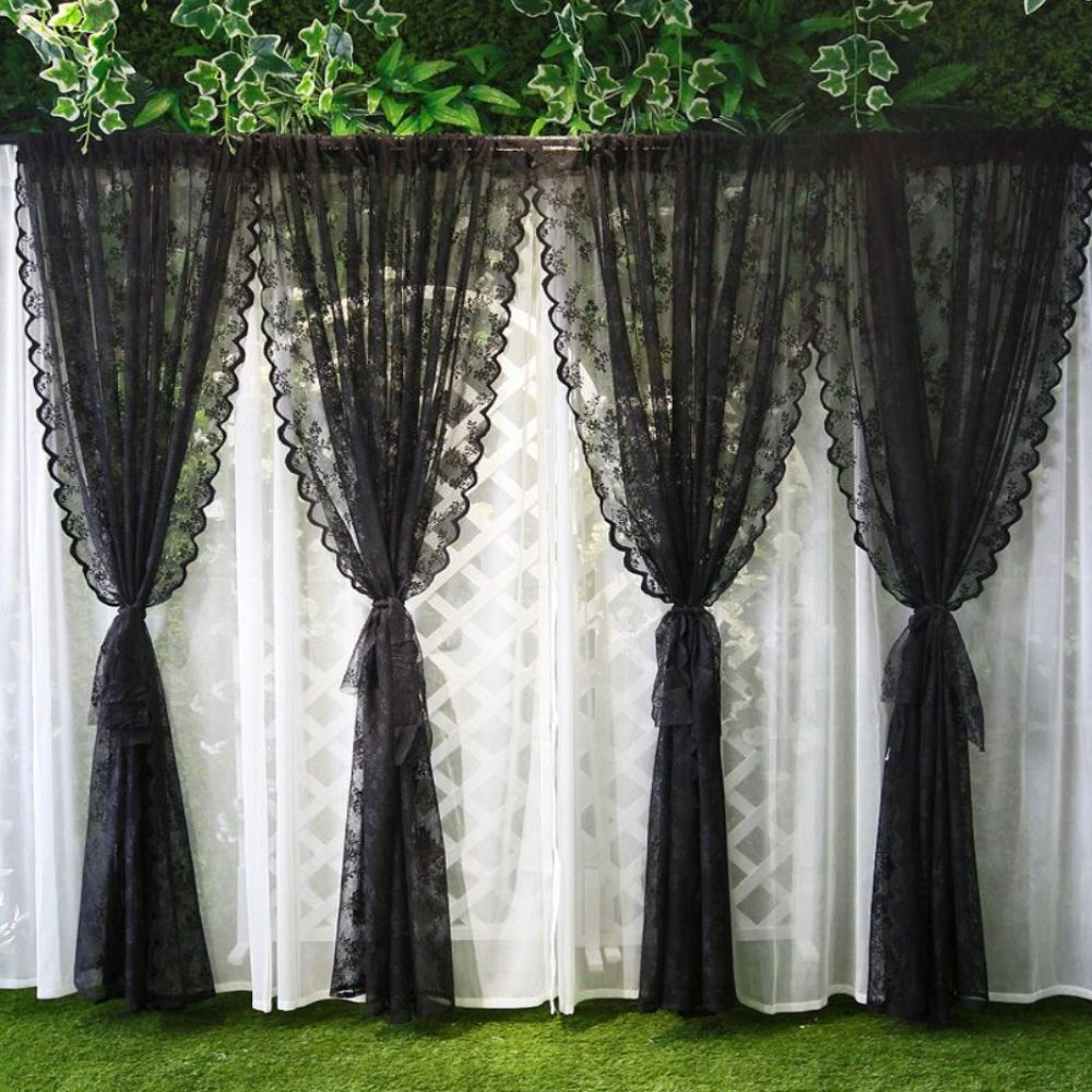 Rideaux - Rideau en dentelle Shena (marron clair Rideaux - Rideau en dentelle Shena (marron clair