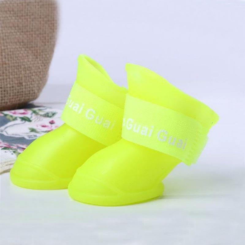 Gorąca sprzedaż buty dla psa na lato wodoodporne kalosze dla psa szczeniak kalosze trwałe buty: żółty / S