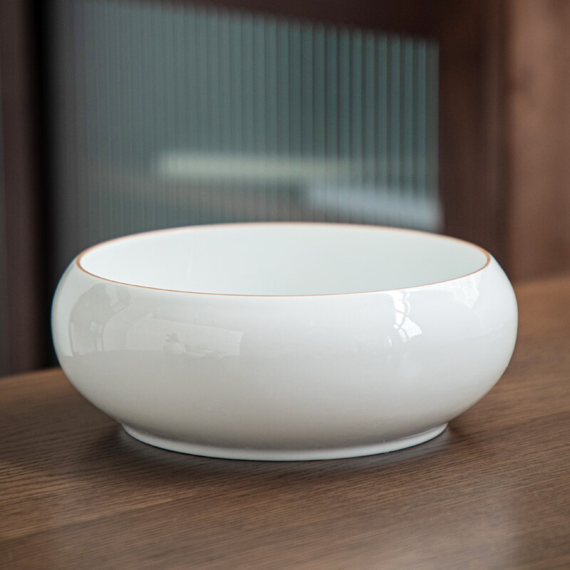 Japanse Stijl Witte Thee Wassen Accessoires Grote Porselein Thee Wassen Kom Set Keramische Pot Porcelana Japonesa Te Theewaar DH50CX: style 1