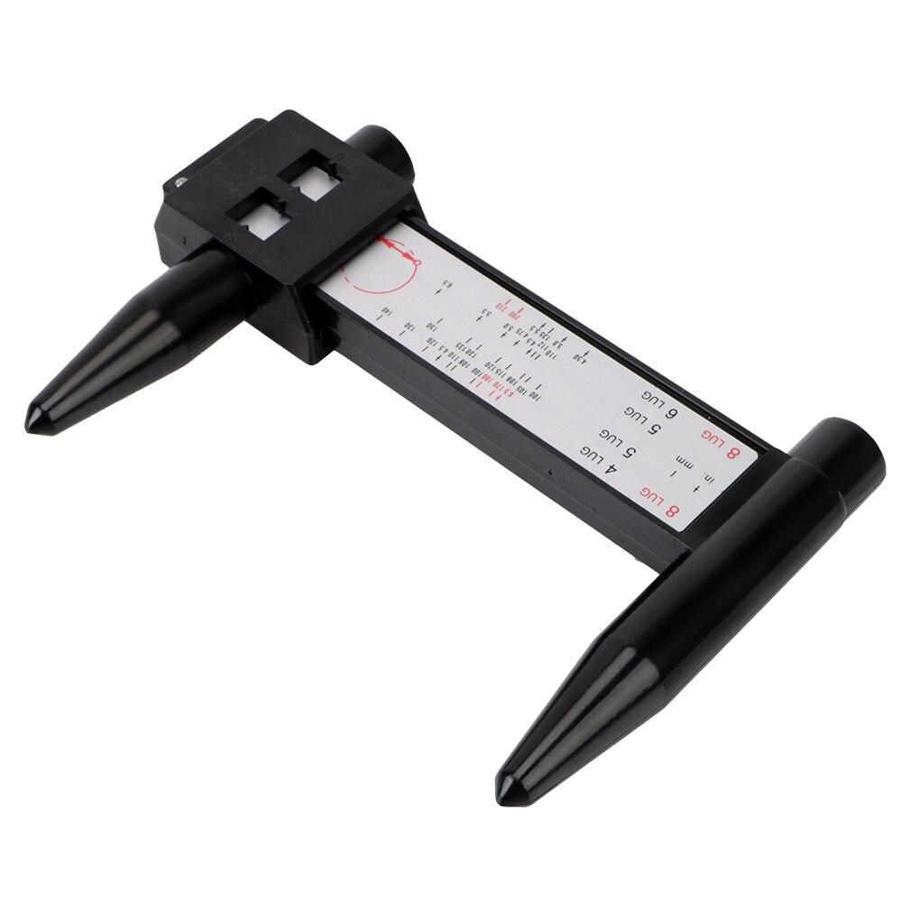 Wheel Rim Bolt Pattern Black PCD caliper Hole distance measuring tool Modified hole distance ruler 8LUG wheels