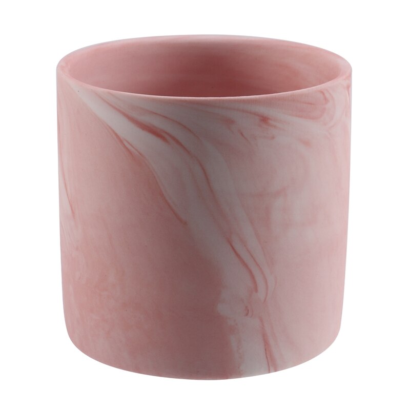 Marble Grain Ceramic Candle Cup Candle Container Candle Pot Candle Cylinder